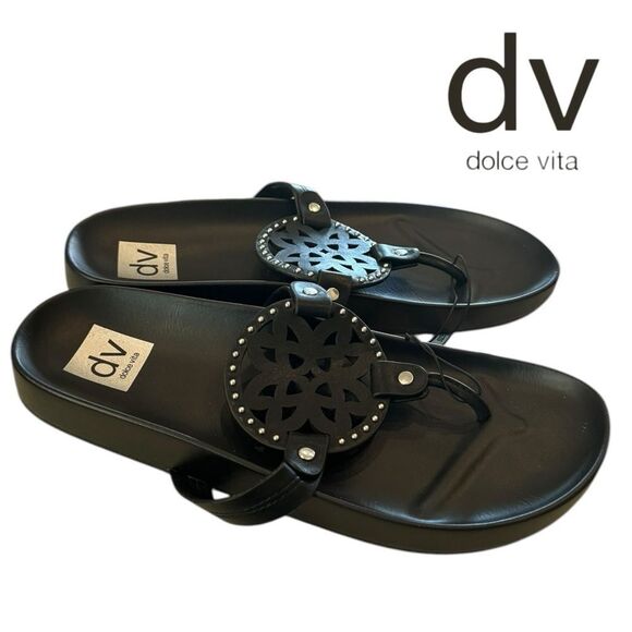 New DV Dolce Vita Women's Black Pandora Slide Sandals 9 - Picture 2 of 6